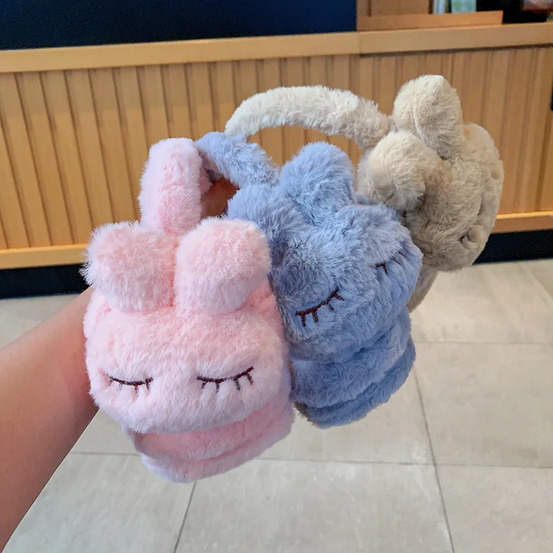 أكواب الأذن الشتوية الدافئة الإناث لطيف غطاء الأذن الطالب الشتاء حماية الأذن أفخم حقيبة الأذن غطاء الأذن المطرزة التجمد