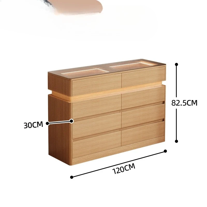 

Solid wood chest, floor-to-ceiling drawer, antique style, storage against the wall, high cabinet