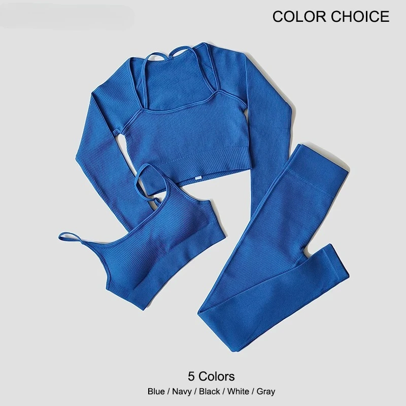 

Seamless Workout Crop Top Sport Leggings Sexy Top Bra Yoga Outfits For Women Sportswear Athletic Wear Gym Sets