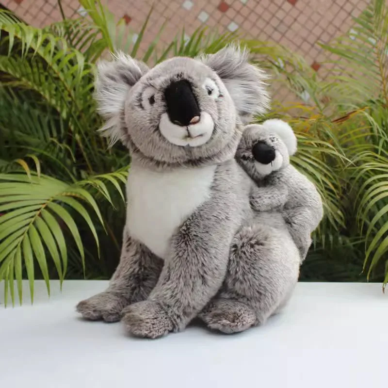 Simulation Animal Mother Son Koala Plush Toy Cute Soft Koala Doll Children's holiday Gift Girlfriend Decoration 16.1inch DY10225