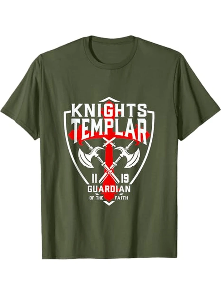 Knights Templar Christian Cross Design-Medieval Order Logo with Latin Motto