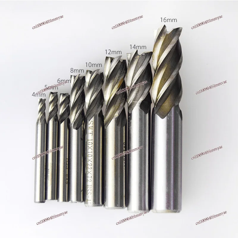 4-16Mm Stiffened Straight Shank End Mill High Speed Steel Alloy End Mill Drill Bit