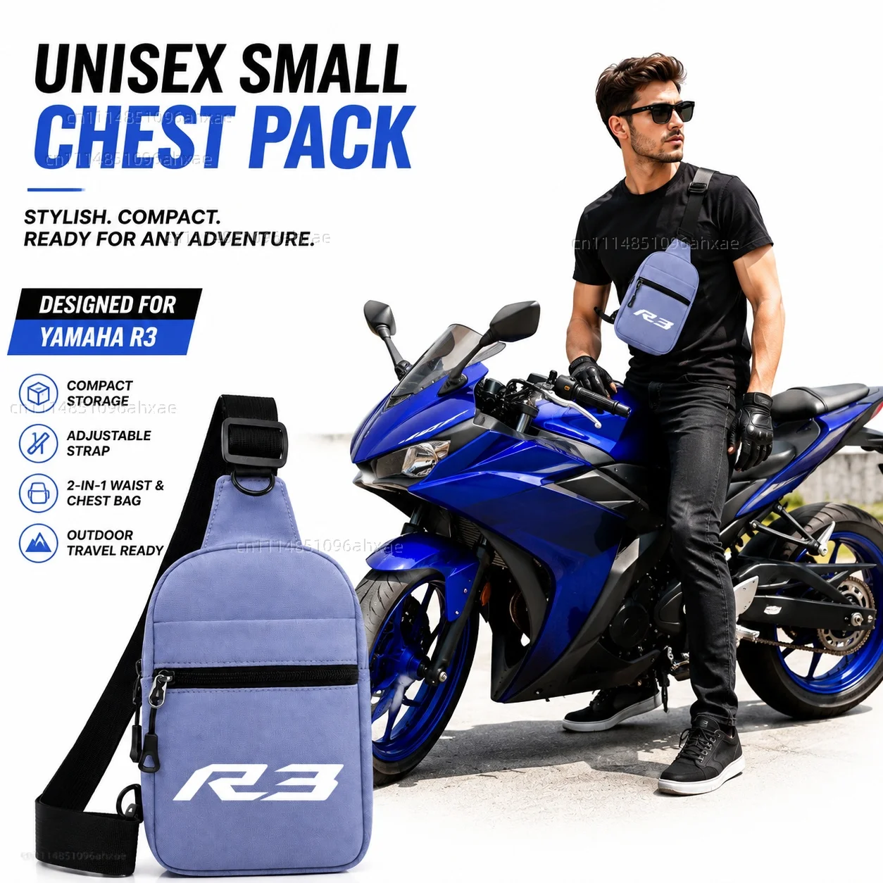 Motorcycle 2In1 Multi-functional Waist Bag Chest Bag Outdoor Travel Bag For yamaha YZFR3 YZF-R3 YZF R3 2015-2023 2022 2021 2020