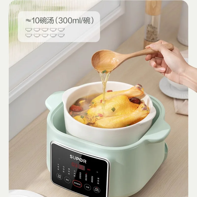 Slow Cooker Schmoren aus Wasser Haushalt Suppe Elektro dampfer Keramik automatische Vogelnest gewidmet fantastischen Reisbrei Kocher