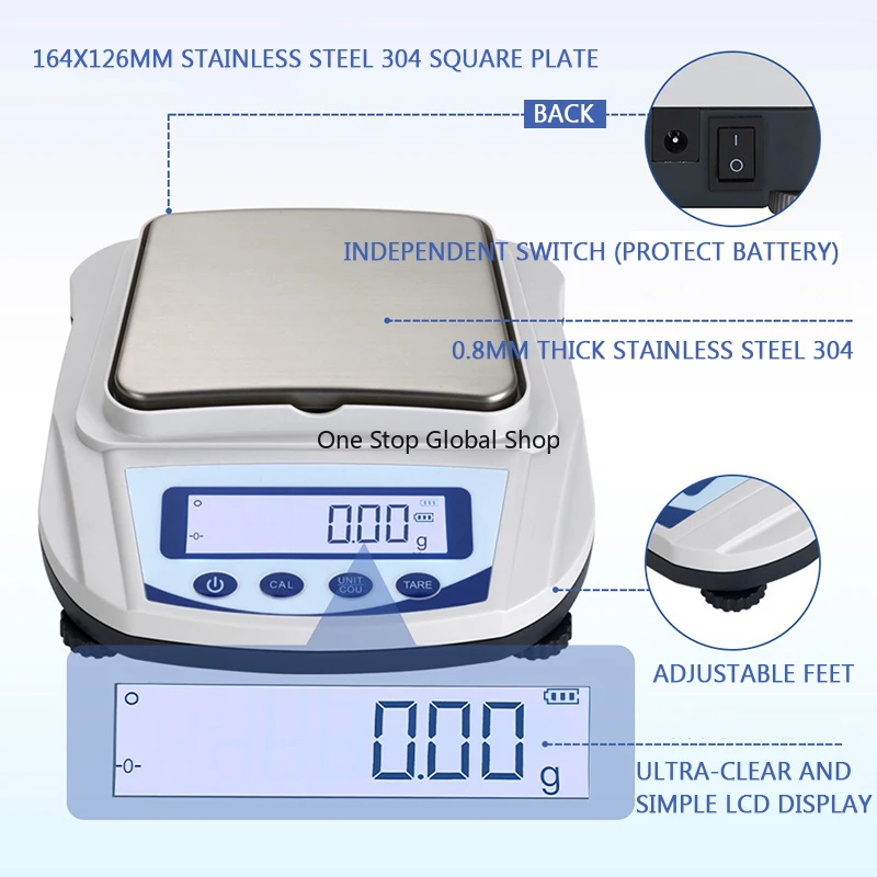 

Laboratory High-Precision Balance Scale Analytical Balance Digital Weight Scale Rs232C Interface Accuracy 0.01G