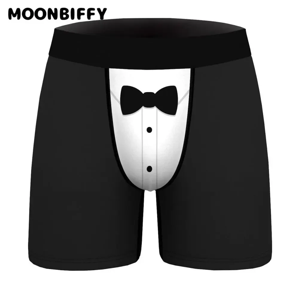 Men\'s Christmas Boxers Briefs 3D Funny Printed Humorous Boxer Shorts Soft Stretchy Underwear Sexy Underpants Male Soft Panties