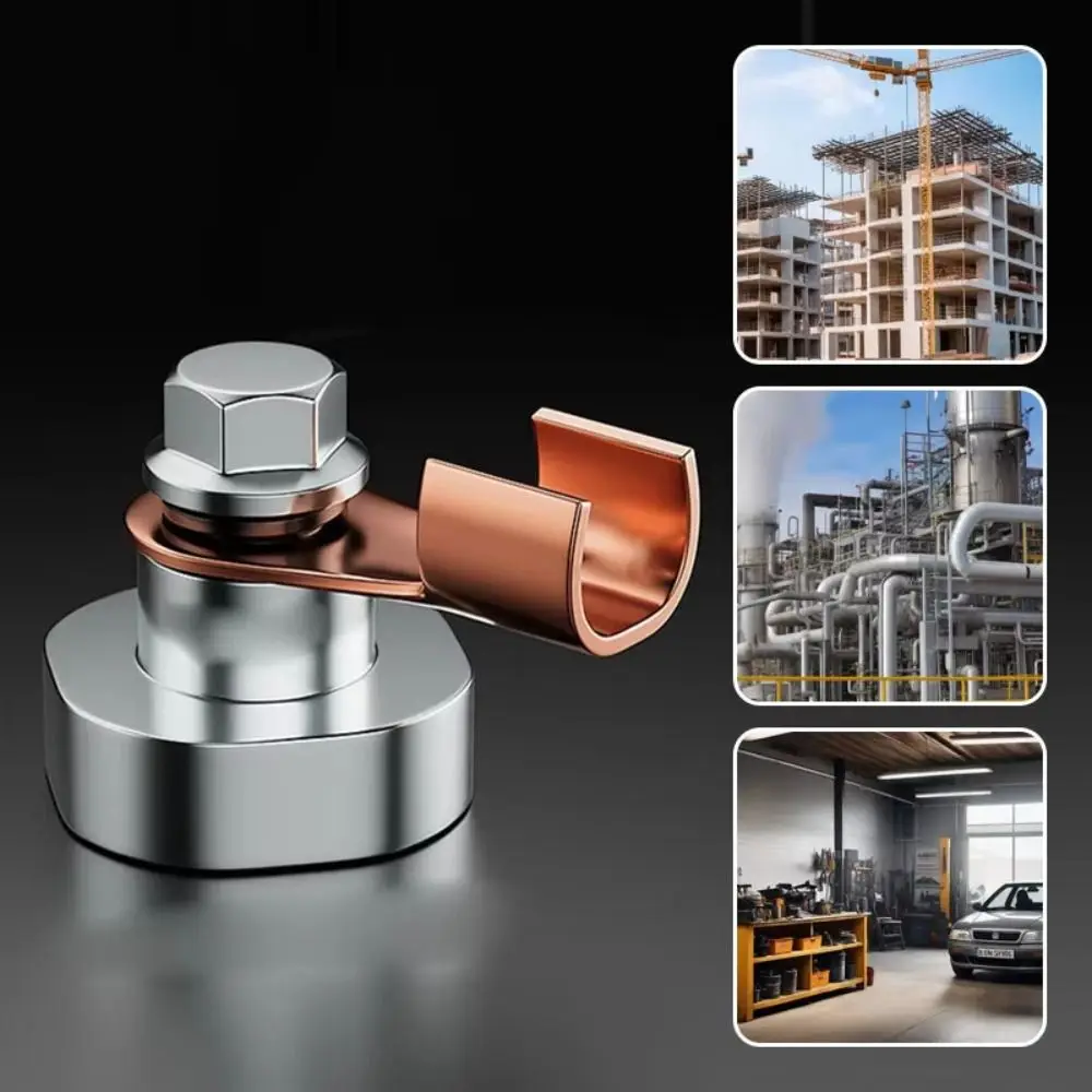 Strong Magnetic Welding Grounding Clamp Single Head Powerful Magnet Welded Grounding Device Safety Copper Electrode
