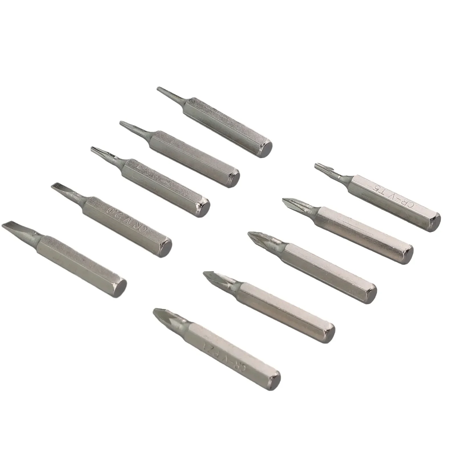 10pcs Screwdriver Bits 4mm Shank 28mm Torx Slotted Cross Head PH00/PH0/PZ1/PZ0/SL3/SL2/SL1/T5/T4 Driver Bit Manual Tool Parts