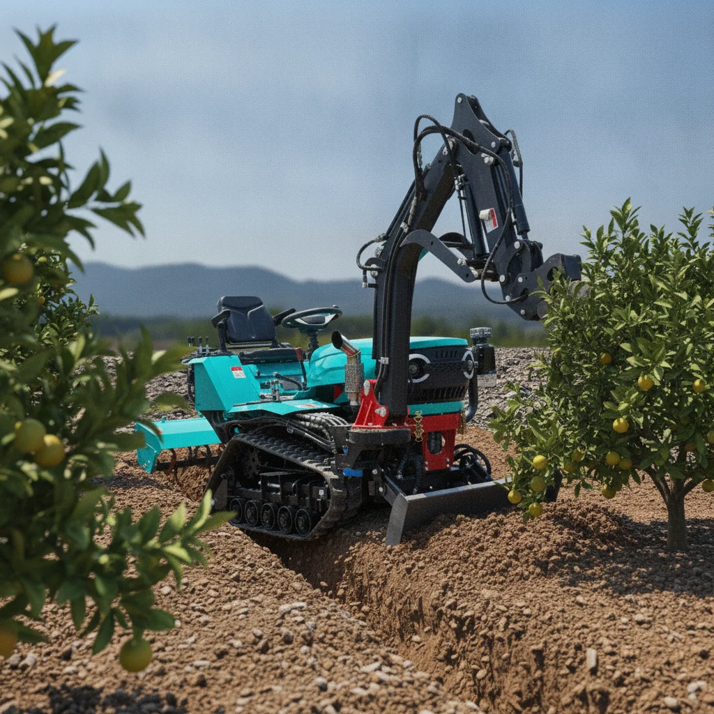 Hot Sale Mobile Crawler Tractor, Easy Operation Farm Machinery For Hilly Planting Areas, Free Shipping