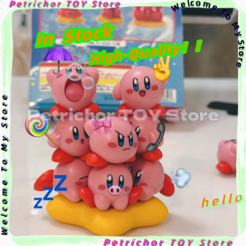 （High-Quality）11Pcs/Set Game Kirby Pile Up Figure Mini Ornament Dolls Cute Cartoon Action Figurine Stackable Toys Gift In Stock