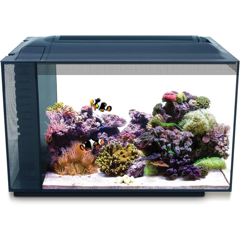 

Saltwater Aquarium Kit,13.5 Gal- Saltwater Fish Tank with Reef-Capable LED,3-Stage Filtration and Seamlessly Integrated Hardware