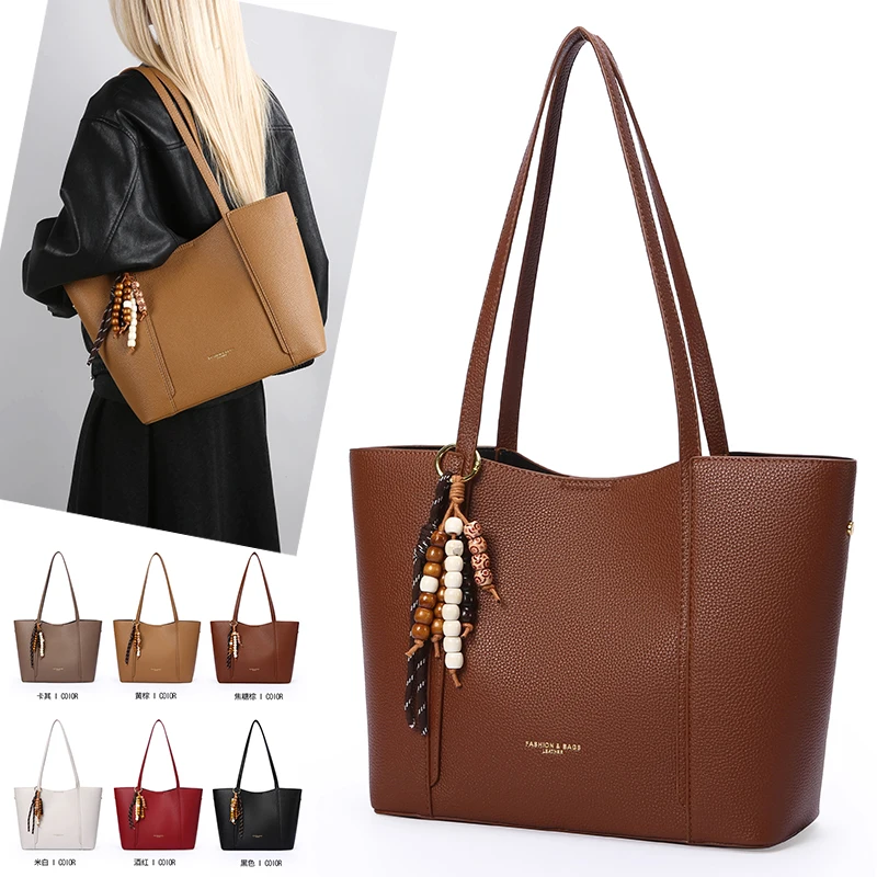 

Fashionable Large Capacity Shoulder Bag Commuter Tote Bag Women's Single Shoulder Bag High Quality Vintage Leather Handbags