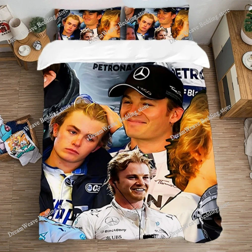 

Bedding Set Double Size Quilt Cover Queen Bed Comforter Sets Fashion Art Pillowcase N-Nico Rosbergs Duvet Covers Linen Home