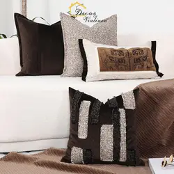 Luxury Chenille Cushion Cover Arabic Pattern Pillow Case for Sofa Home Decor Living Room Decor