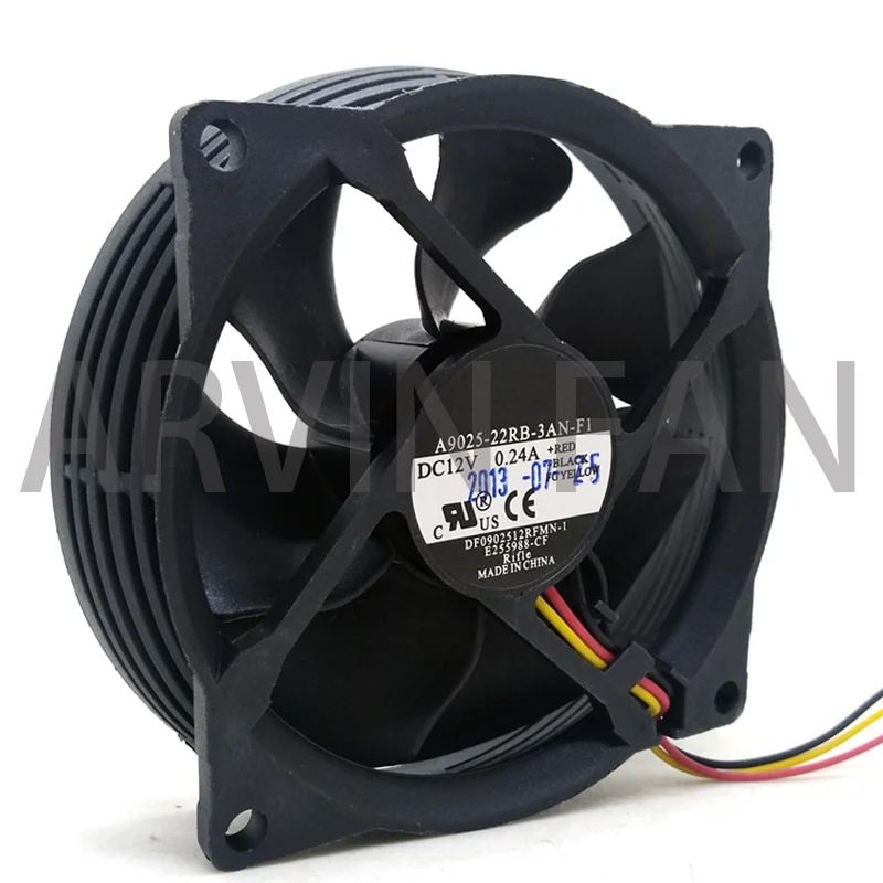 Ventilador de Refrigeração CPU do Computador, Circular, Mudo, A9025-22rb-3an-f1, 9cm, 12V, Novo