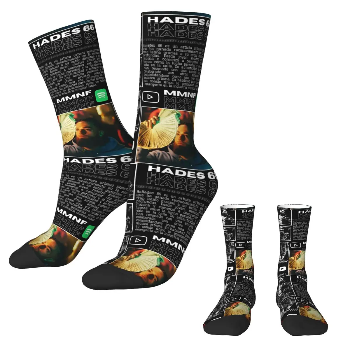 

Носки для пар, Новое поступление, Hades66, хип-хоп рэпер (3) чулки, осенние современные мягкие носки, нескользящие носки с графическим рисунком для скалолазания