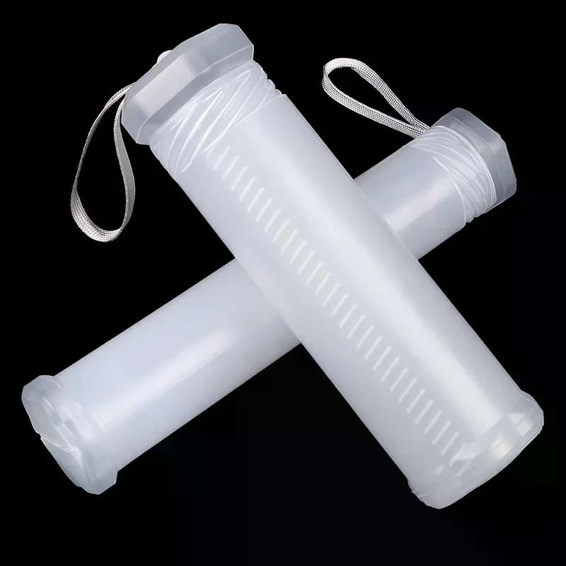 Transparent cylindrical student supplies pen holder PP portable adjustable pen holder