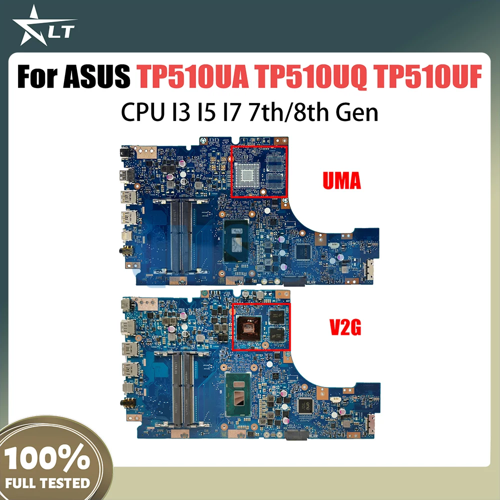 TP510U Mainboard For ASUS VivoBook TP510UQ TP510UA TP510UF Laptop Motherboard I3 I5 I7 7th 8th Gen CPU 940MX MAIN BOARD