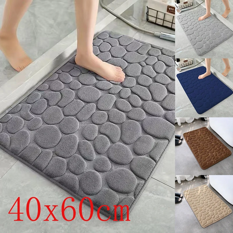40 x 60 cm Teppich, geeignet für Badezimmer, Schlafzimmerteppich und Küchen, einfarbig, rutschfest,
