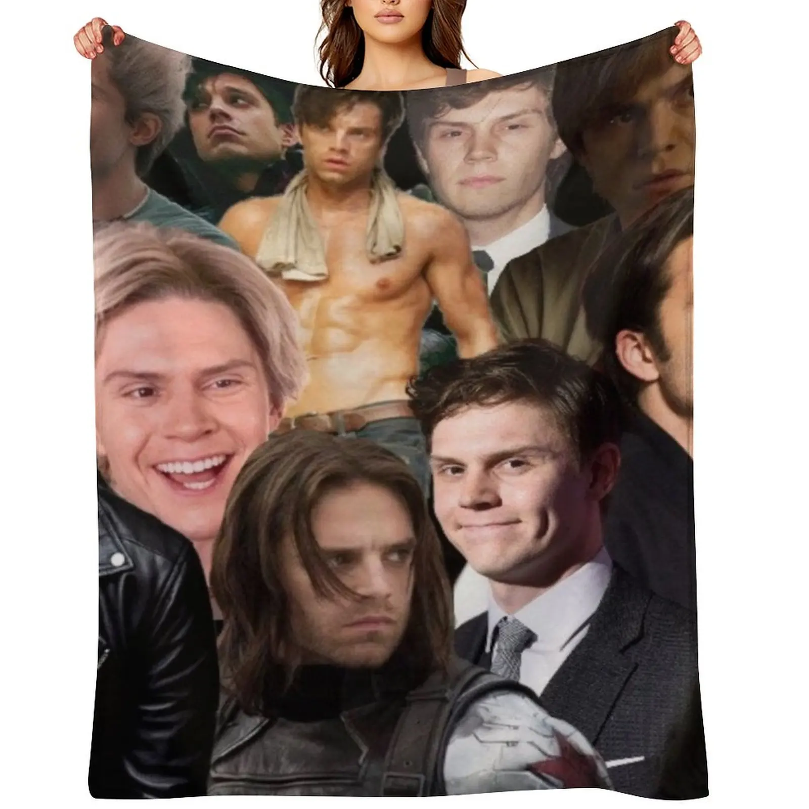 

seb and evan Throw Blanket Thermal Quilt Plaid on the sofa Luxury Designer Blankets