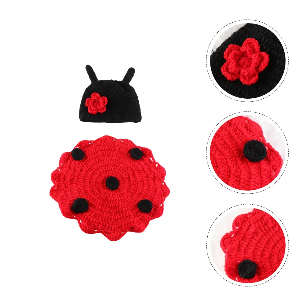 

Baby Clothing Ladybug Set Infant Photo Prop Girls Outfits Manual Boys Red Props Newborn for Photoshoot