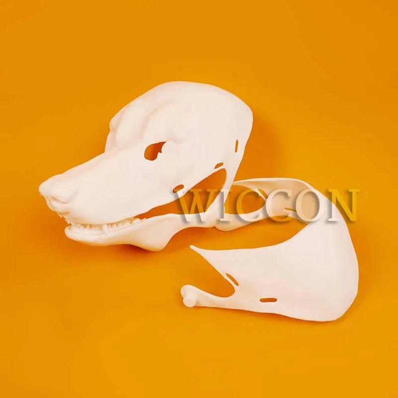 Kigurumi Base Beast Skull Mask Cosplay Fursuit Animal Wolf Head Skull Proboscis 3d Printing Masks Halloween Party Canine Teeth