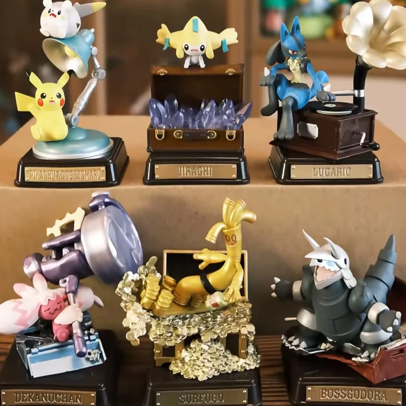 

Original Re-Ment Pokemon Vintage Collection Type Steel Pikachu&Togedemaru Gholdengo Lucario Tinkaton Jirachi Aggron Toys Gifts