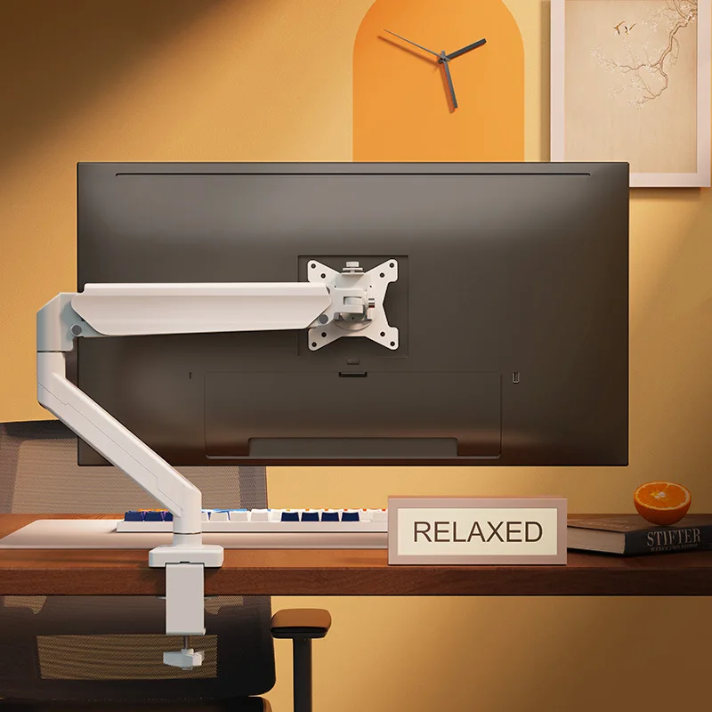 Single Monitor Bracket Up To 32 Inches And 19.8 Lbs Per Screen Computer Desk Mount Stand Adjustable Gas Spring