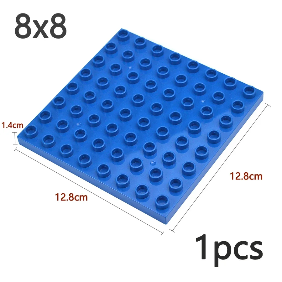 Duploes Big Size Double Sided 8x8 Dots BasePlates Assembly Plate Square Bricks Floors Classic Toys Duploe Large Particle