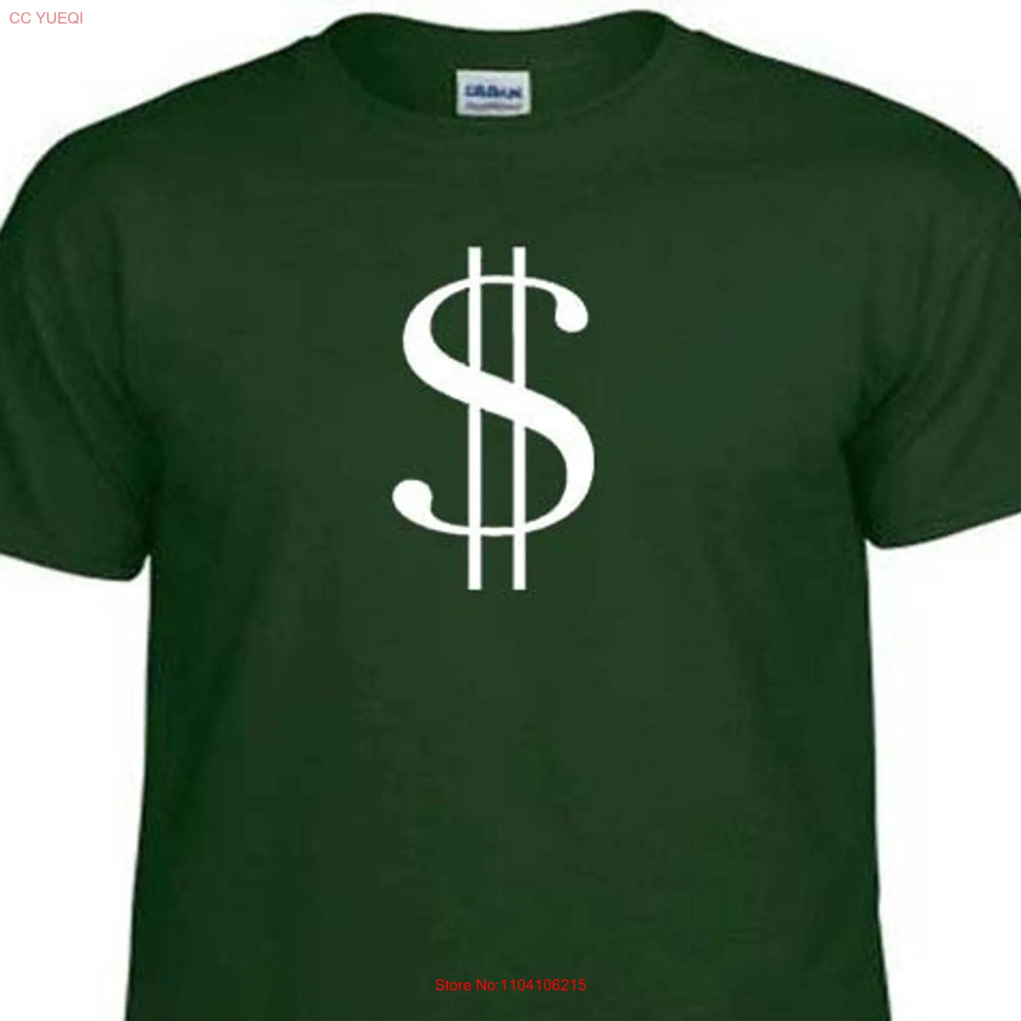 T Shirt DOLLAR SIGN MONEY Funny Humor One Liner Trendy long or short sleeves