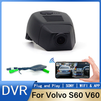 4K HD 2160P New Plug and Play WIFi Car DVR Video Recorder Dual Lens Dash Cam For Volvo S60 V60 2018 2019 2020 2021 2022 DashCam