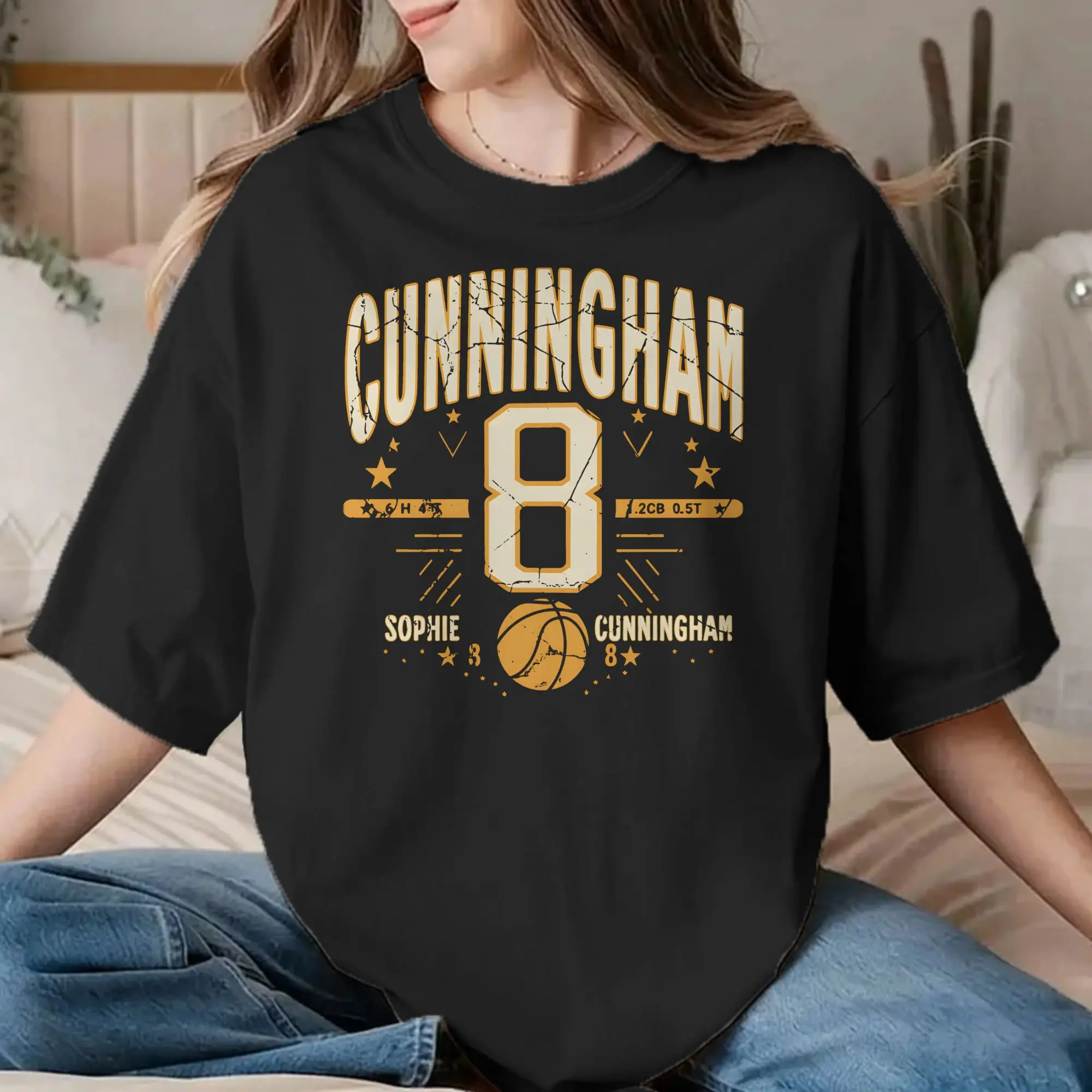 Sophie Cunningham Number 8 Basketball Men Women T Shirt  Funny Tees Short Sleeve O Neck T-Shirts Pure Cotton Printed Clothing