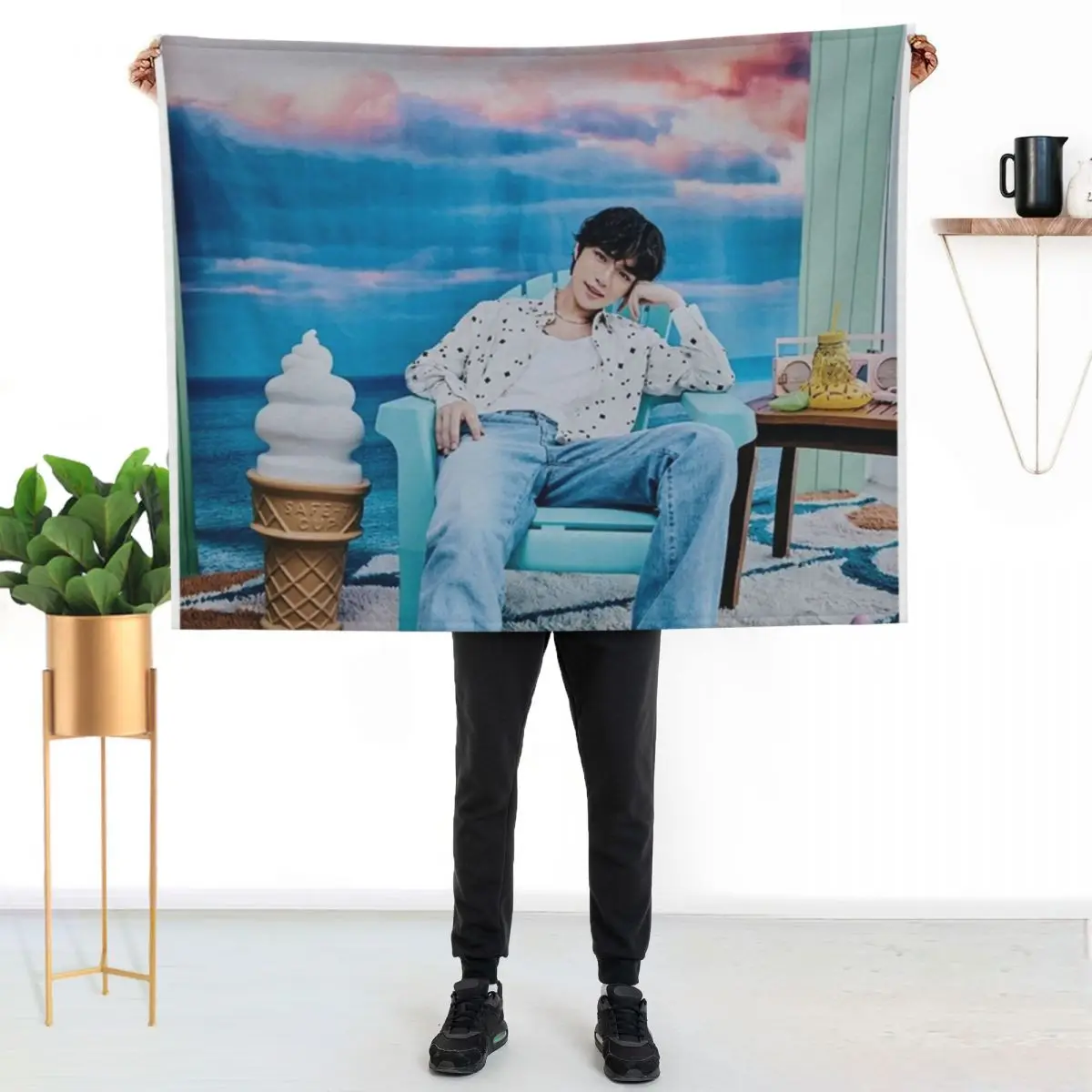 

beomgyu Throw Blanket Warm Comfortable Blanket Gift for Parents Friends