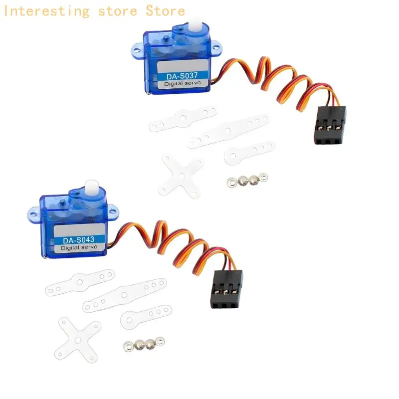 20 mm Servomotor 3,7 G 4,3 G mit transparentem blauem Gehäuse für Modellflugzeuge 55KC – Detail 4