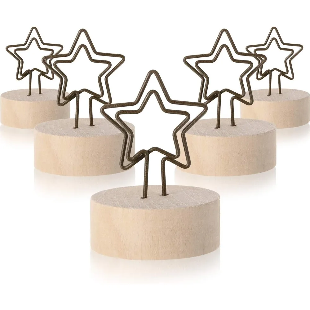 

Yaomiao, 15 упаковок, деревянное основание, держатели для карточек, деревенская железная проволока, выбор для фотографий, зажим, держатель, подставка, украшение для вечеринки, карта, изображение мне