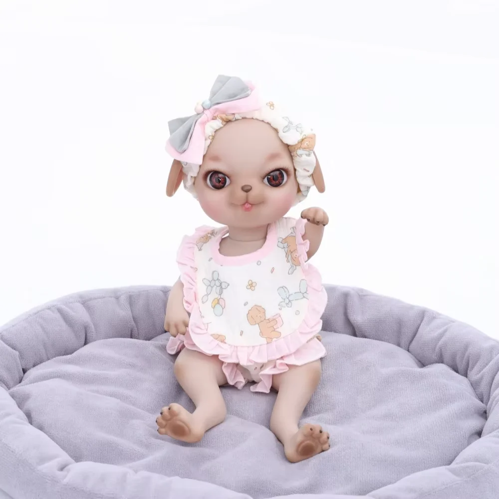 

Cloveray 16-дюймовая виниловая имитация щенка всего тела, супер милая виниловая кукла, высококачественная игрушка ручной работы, детский рождественский подарок