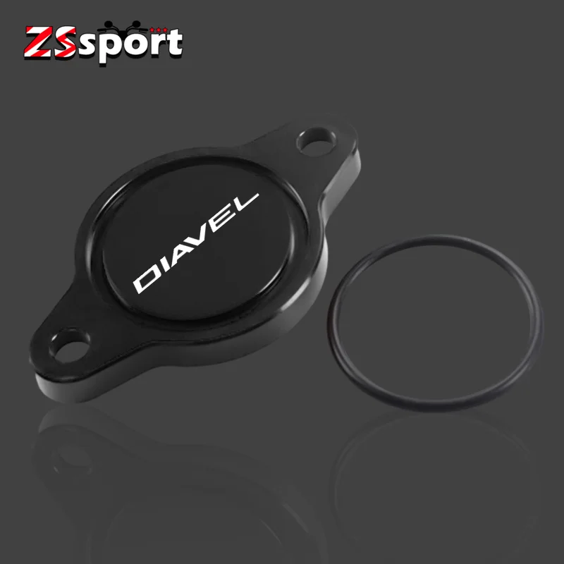 Motorcycle Accessories CNC Engine Oil Filter Cover Cap For Ducati Diavel AMG Carbon Cromo Strada White Stripe