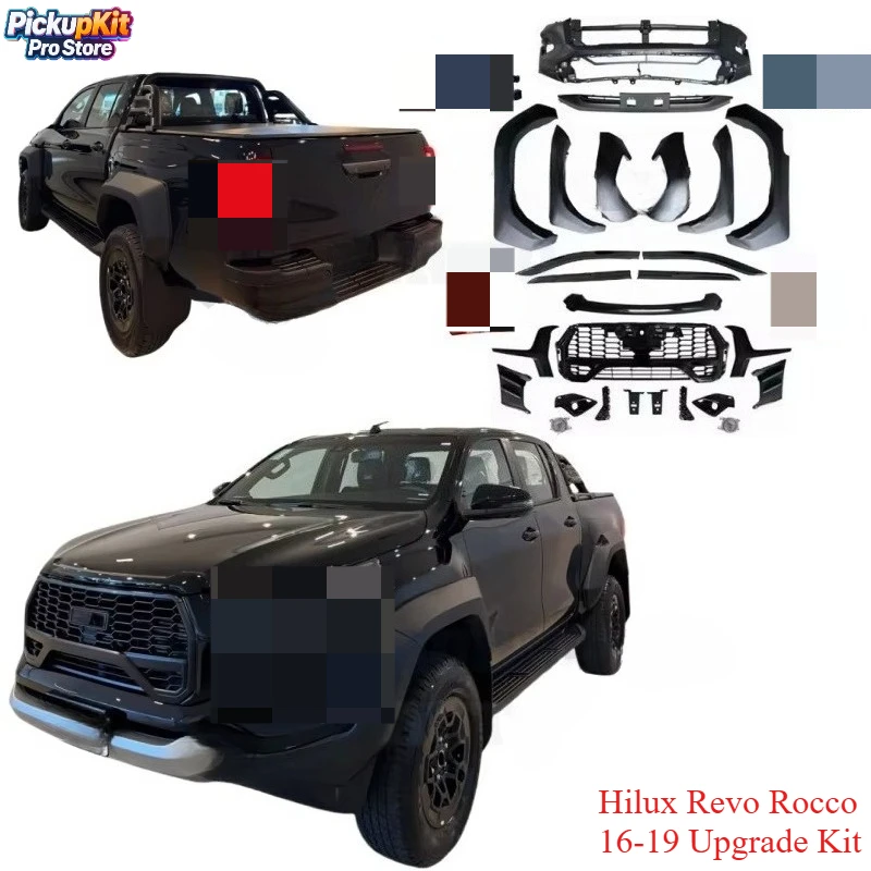 

Hilux Revo Rocco 16-19 Upgrade Kit | 2023 GR Sport Bumper Lights Grilles Set