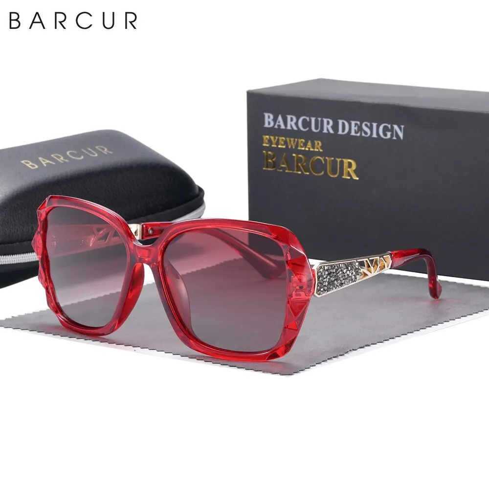 BARCUR Original Sunglasses Women Polarized Elegant Design For Ladies Gradient Sun Glasses for Women Female Eyewear Accessory