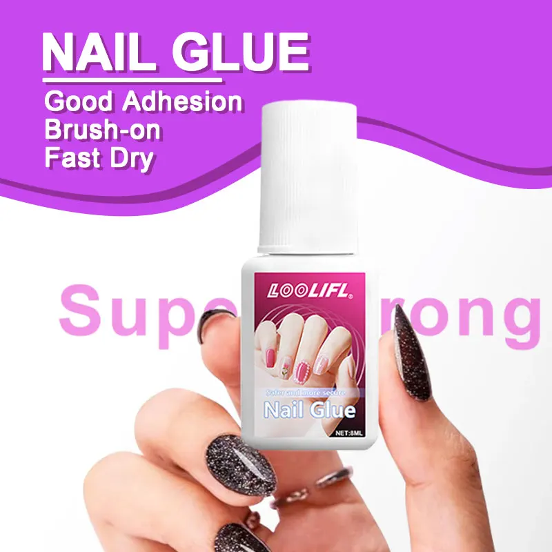 8g Super Strong Nail Glue For False Nail Tips, Acrylic Nails,Press On Nails,Fake Nails Art Decoration Lasting Adhesion