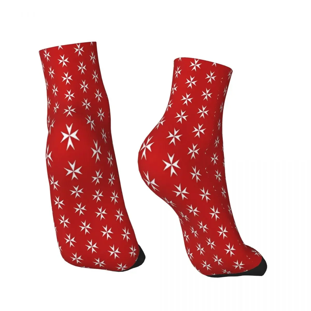 Maltese Cross Flag Ankle Socks Male Mens Women Spring Stockings Printed