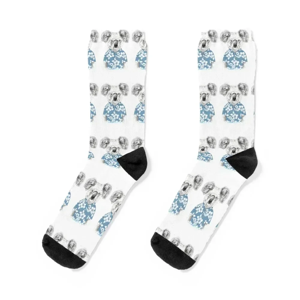 Summer koala (blue) Socks winter Crossfit christmass gift Socks For Man Women's