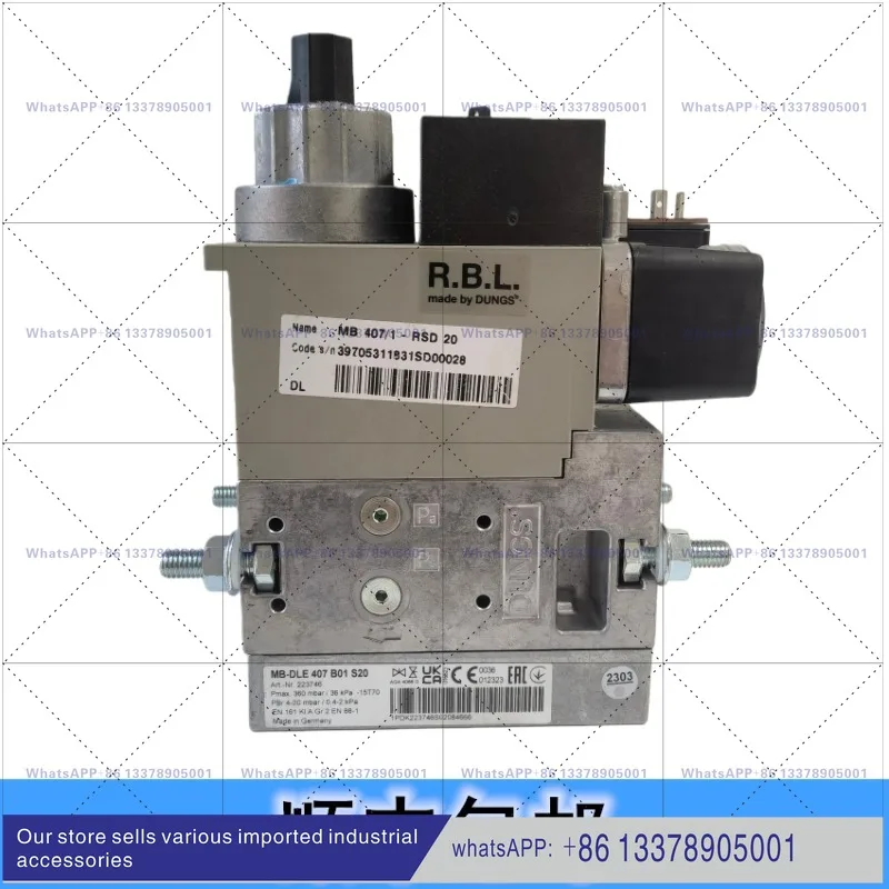 DUNGS valve group MBDLE412/MBDLE407B01S50/MBDLE420B01S20 gas solenoid valve