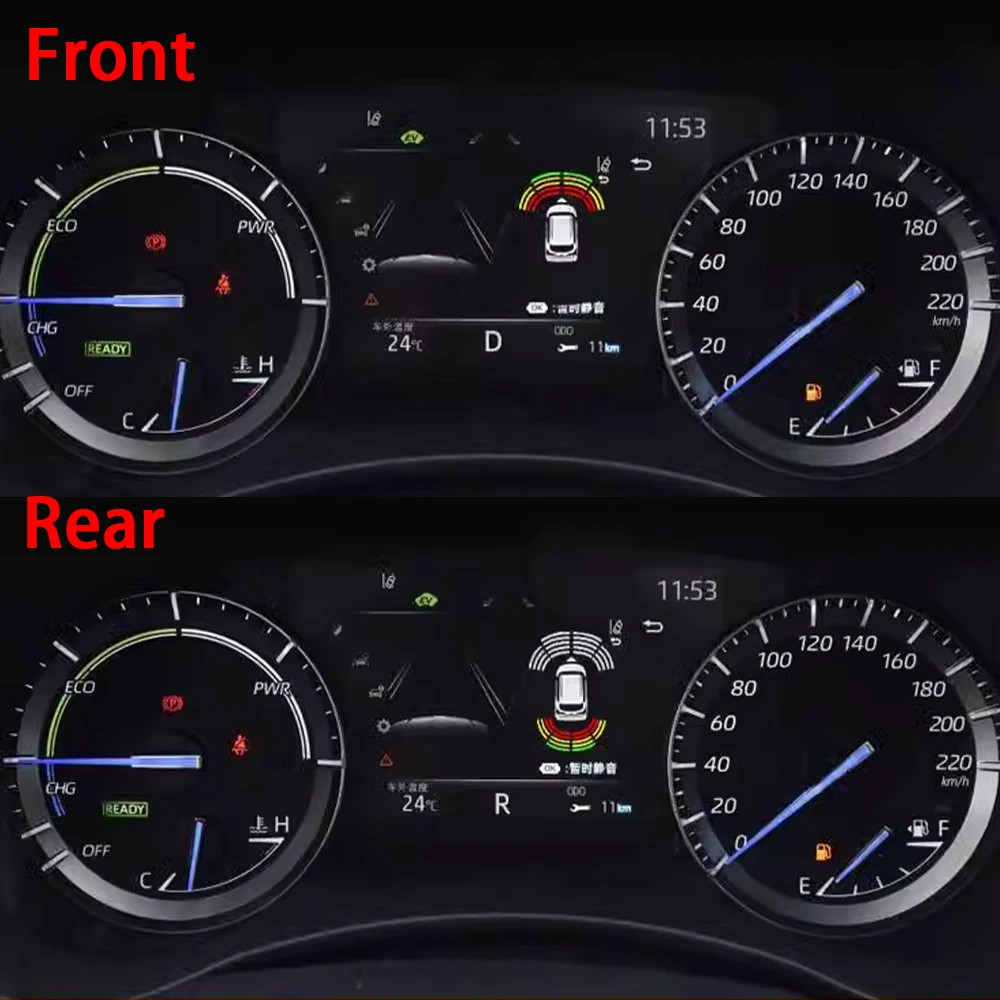 ZJCGO Car Front Rear Reverse Parking Sensor Assistance Backup Radar Buzzer System for Toyota Harrier Venza XU80 2021~2024