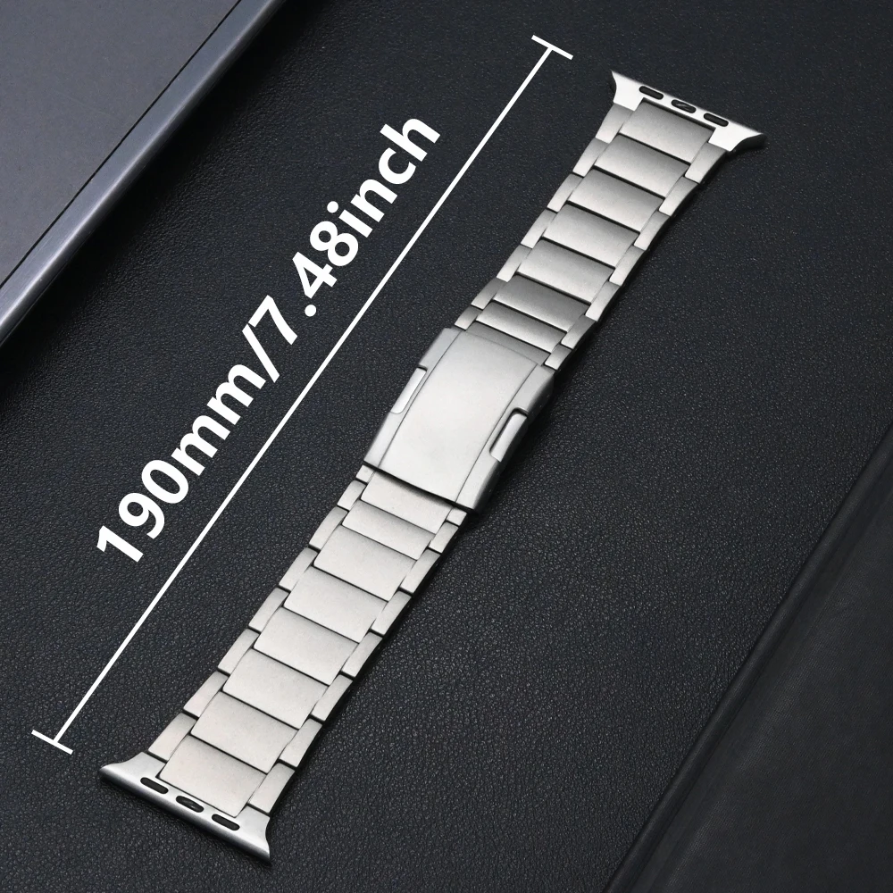 الرجال التيتانيوم ربط سوار لساعة أبل 49 مللي متر 46 مللي متر 45 مللي متر 44 مللي متر الفاخرة التيتانيوم الفرقة ل Iwatch الترا 1/2 سلسلة 10 9 8 7 6 5 SE