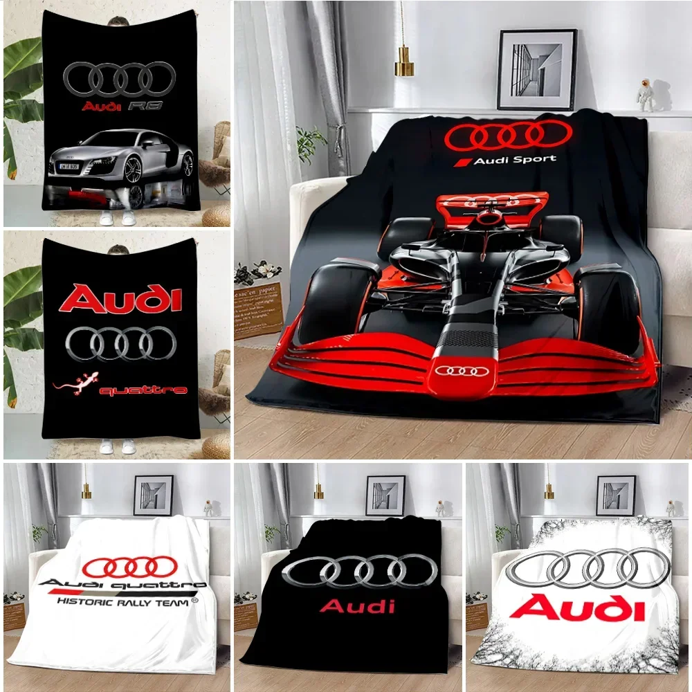 Printed Blanket Racing RS A-audis car Picnic Blankets Warm Blanket Soft and Comfortable Blanket Home Travel Birthday Gift