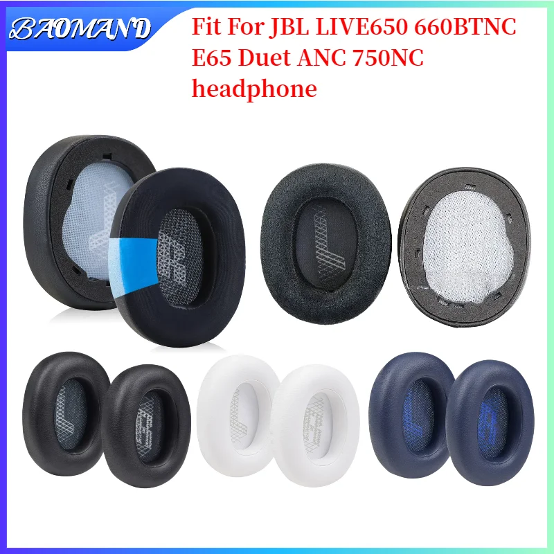 

Ear Pads for JBL LIVE650 660BTNC E65 Duet ANC 750NC Headphones replacement headband cushion Earpads headset Gamer Leather case