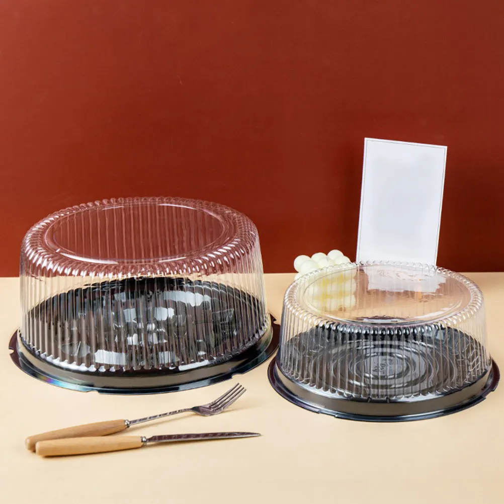 

20pcs Clear Carrier Birthday Display Box Bakery Packing Container Portable Cake Holder Transparent Cake Box Wedding Shower