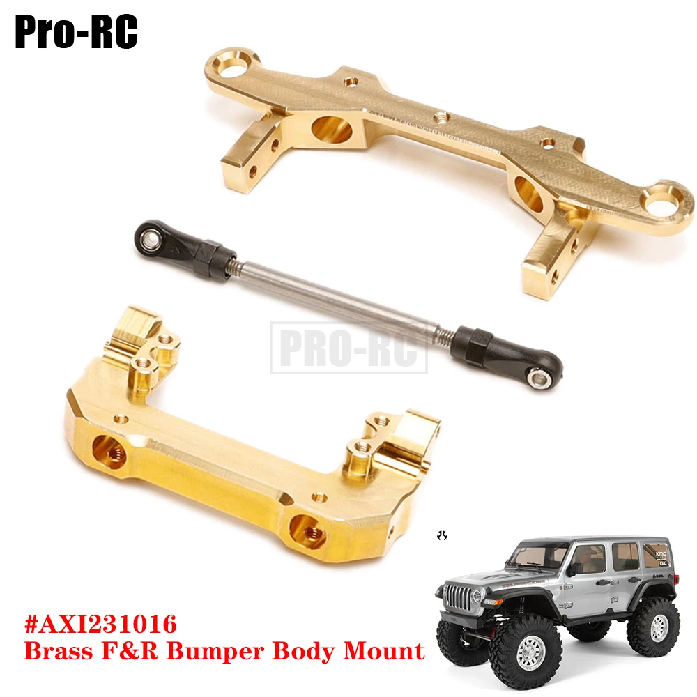 Front & Rear Brass Bumper Body Mount Servo Base Counterweight AXI231016 for Axial 1/10 SCX10 III AX103007 RC Crawler Car Part