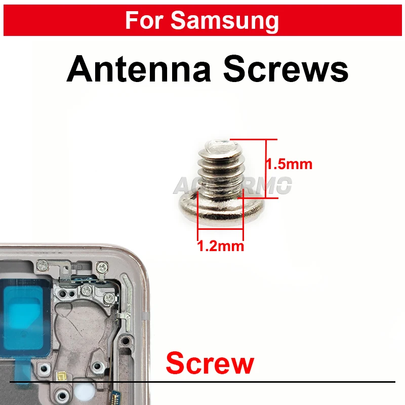 10 unids/lote tornillos para Samsung Galaxy S21 Ultra Plus S21 + S21U módulo de antena de señal piezas de recambio de cable flexible